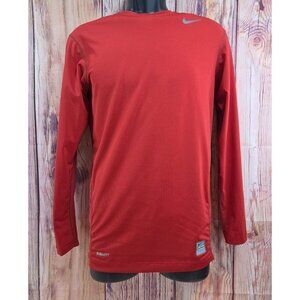 Nike Pro Compression Long Sleeve Red Athletic Shirt Large